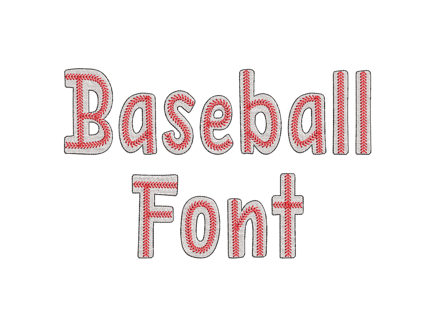 Baseball Fill Stitch Sports Font