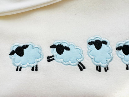 Mini baby Sheep Little Lamb farm animal machine embroidery applique