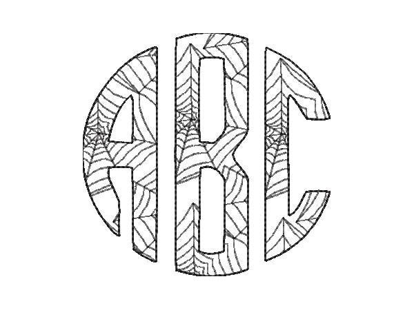 Magic Spiderweb Circle Monogram