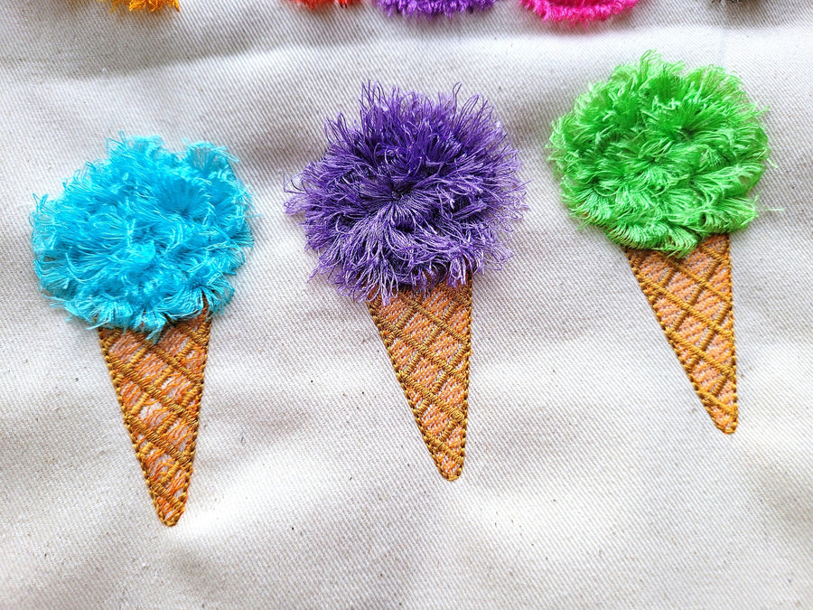 Fringed Mini Ice Cream Waffle Cone