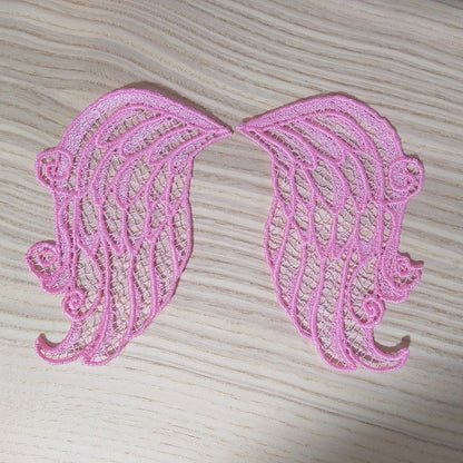 FSL free standing lace angel wings machine embroidery designs for hoop