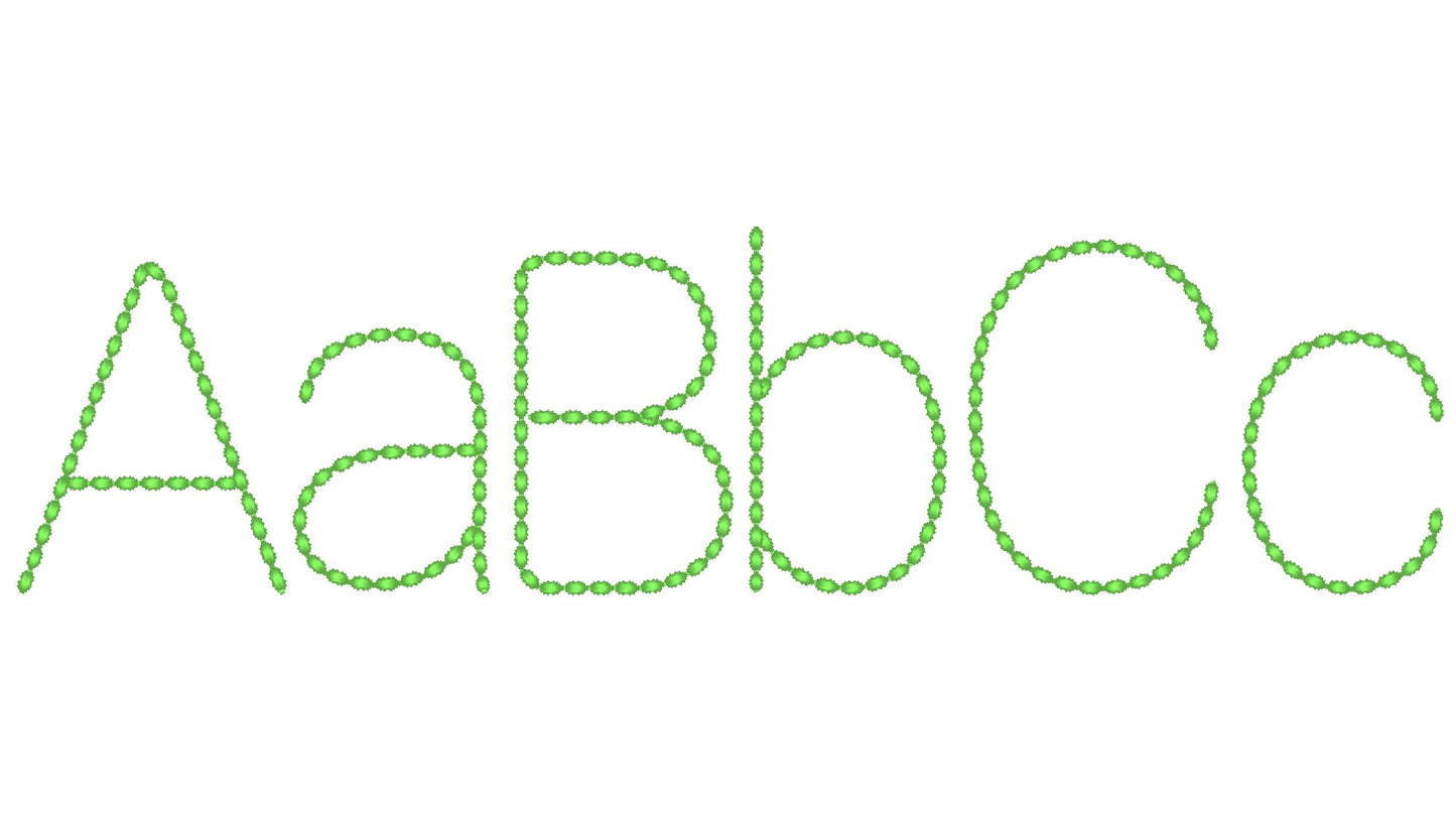 Hand Stitch Effect Block Font