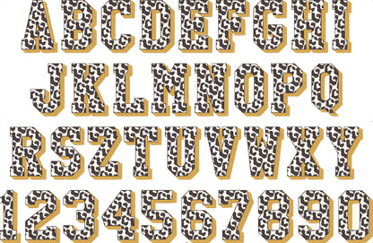 Wild Animal Patterned Font Set of 5