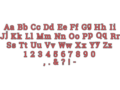 Big Double Layers Applique Font