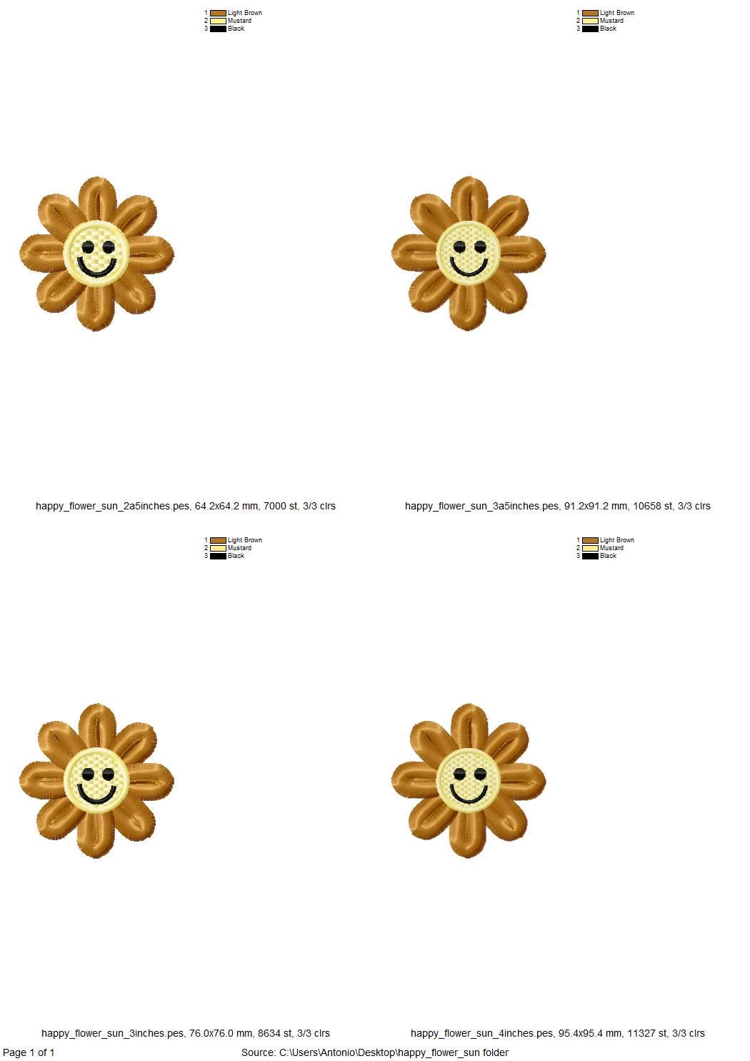 Happy Fringed Smiling Sun