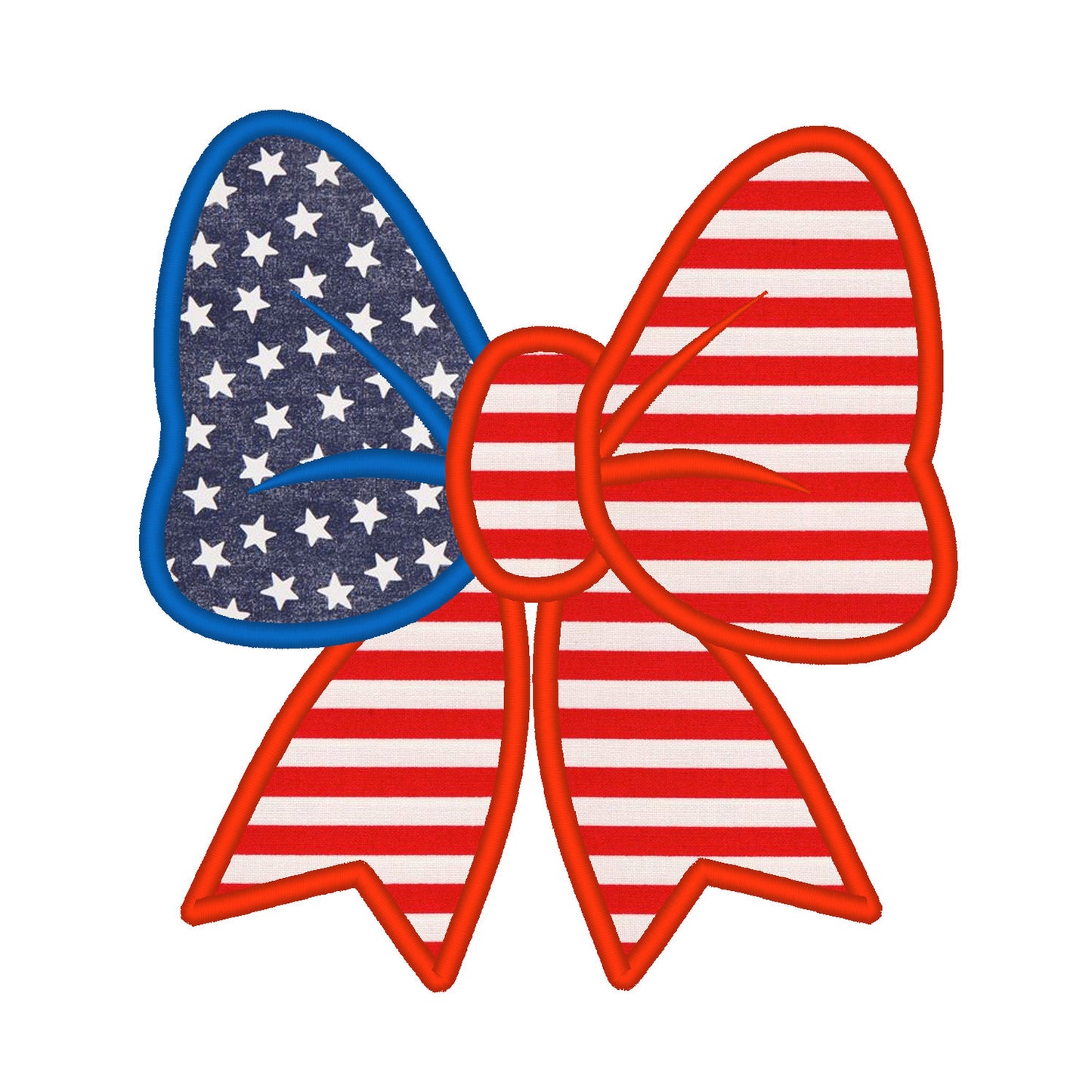 Patriotic Bow Applique