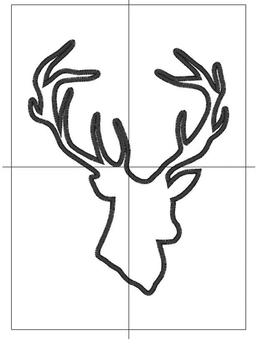 Buck Applique and Fill Stitch