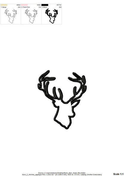 Buck Applique and Fill Stitch