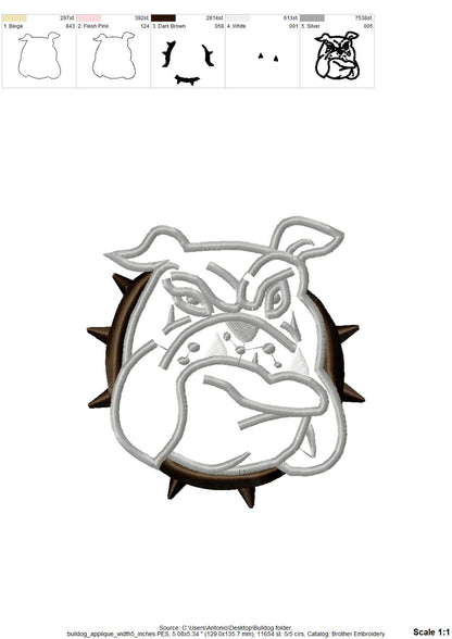 Bulldog with Spiked Collar