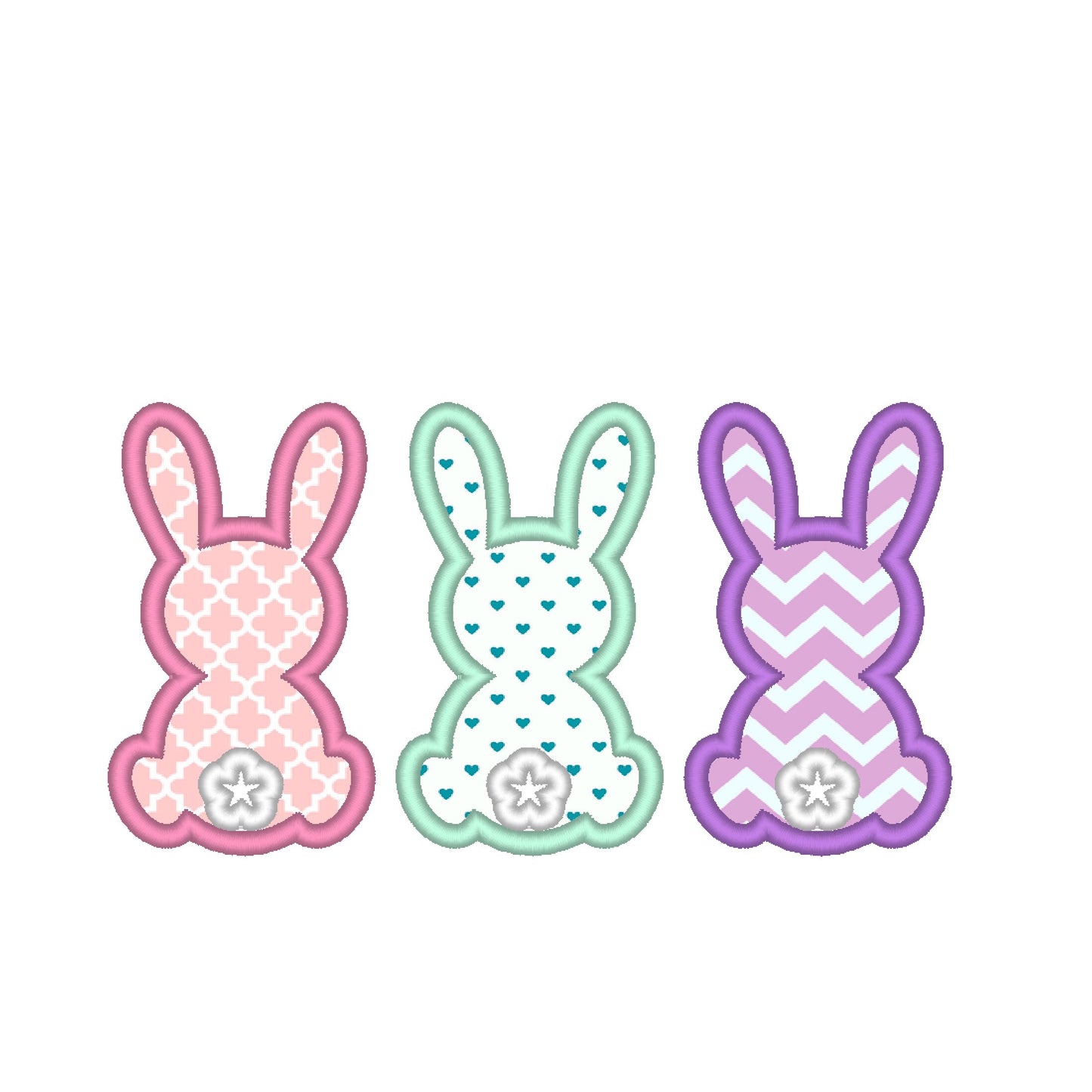 Easter Bunny Trio Applique