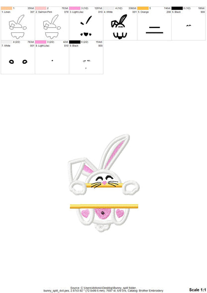 Lovely Split Bunny for Name