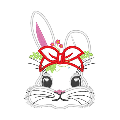 Bunny with Flowers and Bandanna