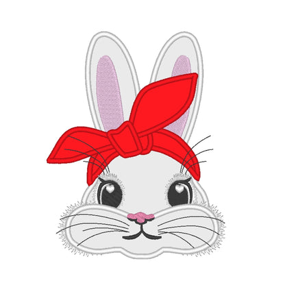 Easter Bunny with Bandanna Applique