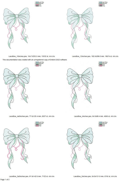 Trendy Lace Bow Light Stitch