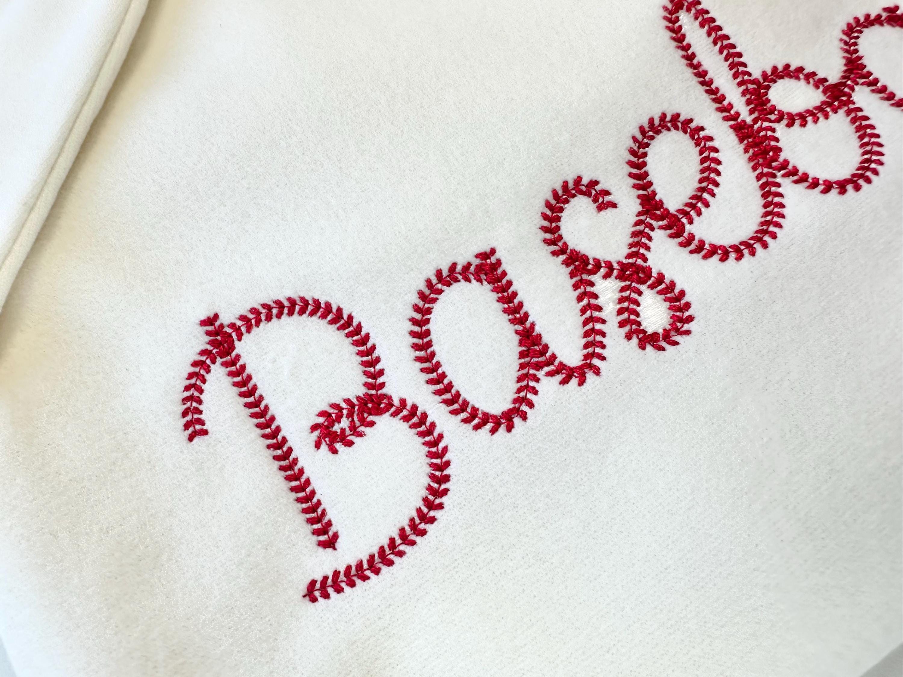 Baseball stitch handwritten script FONT softball sports stitch alphabet ...