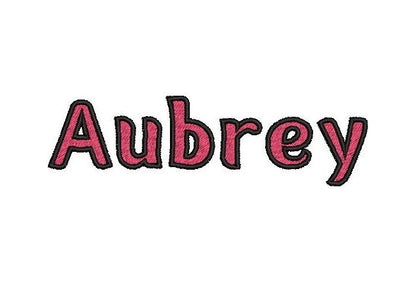 Bold Fill Stitch and Outline Kids Font