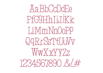 Hand Stitch Effect Font Andy