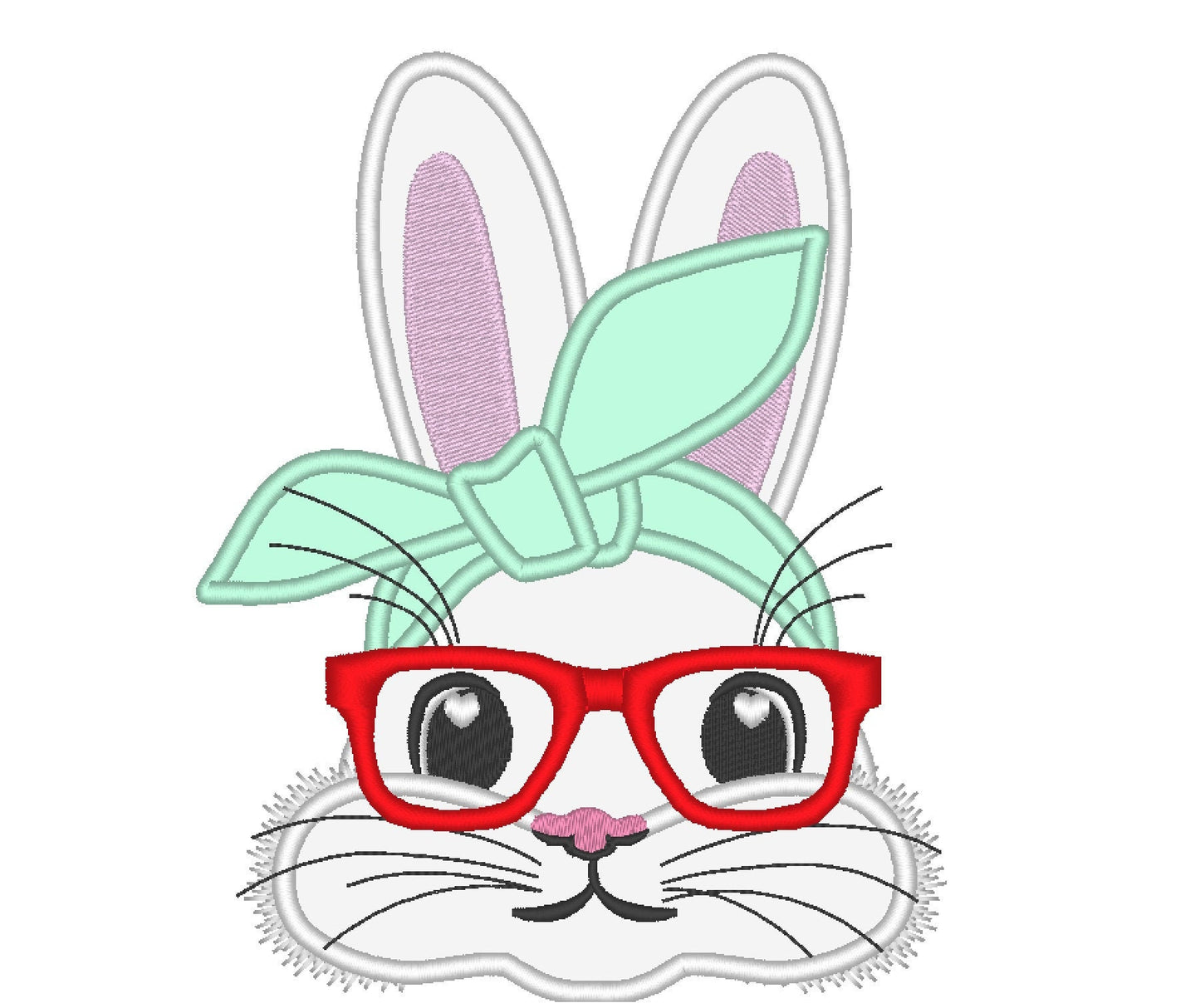 Smart Bunny with Glasses Bandanna