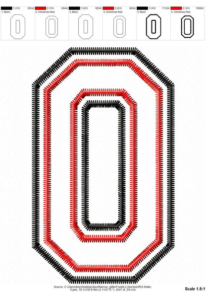 Big Glitter HTV Vinyl Narrow Sport Font