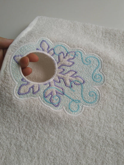 Snowflake Towel Hanging Hole Topper