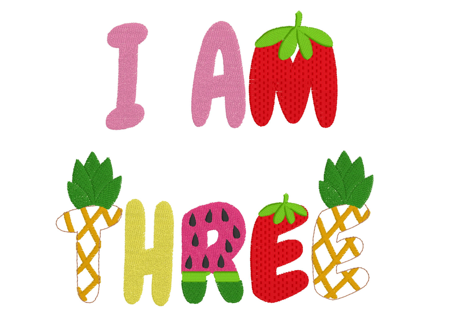 Tutti Frutti Fruit Font Set of 4