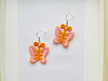 Butterfly Lace Earrings Charm FSL