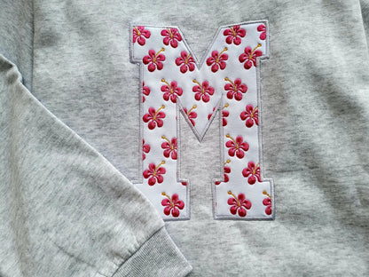 Flower Hibiscus Block Floral Font