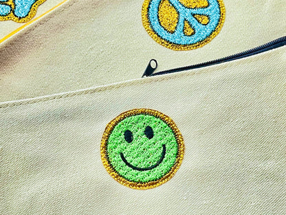 Happy Face Faux Chenille Stitch