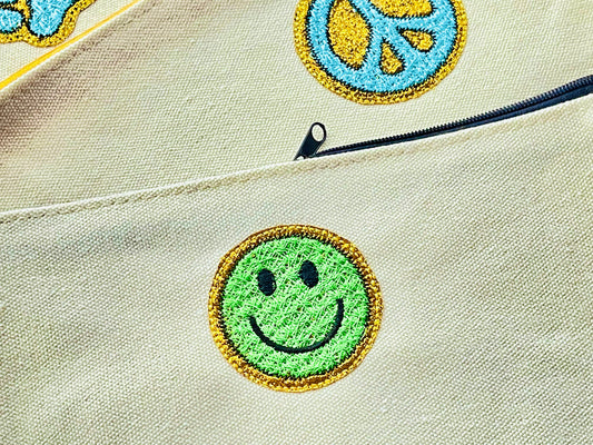 Happy Face Faux Chenille Stitch