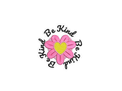 Saying Be Kind with Fringed Heart