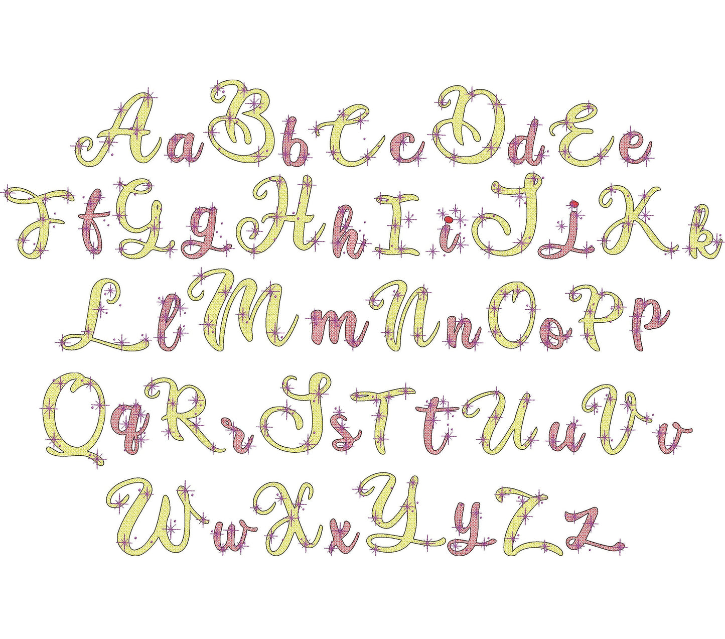 Sparkling Font Night Starry Sky