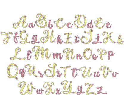 Sparkling Font Night Starry Sky