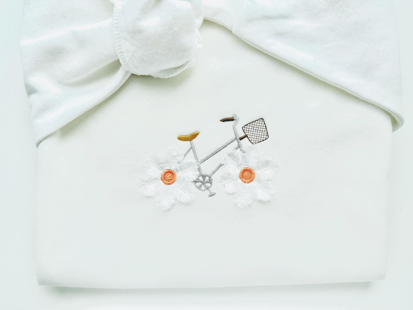 Floral Bicycle with Fringed Daisy Wheels