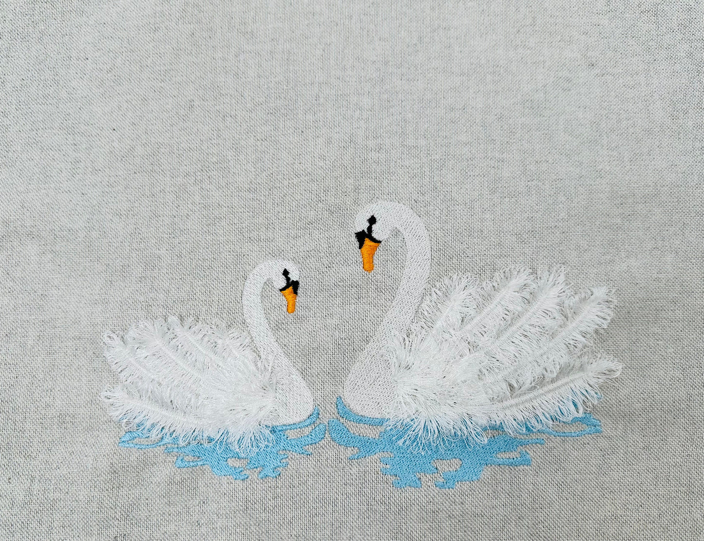 Fringed Swimming Swan
