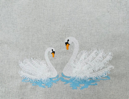 Fringed Swimming Swan