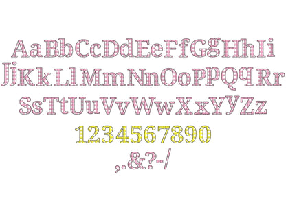 Checkered Gingham Plaid Font