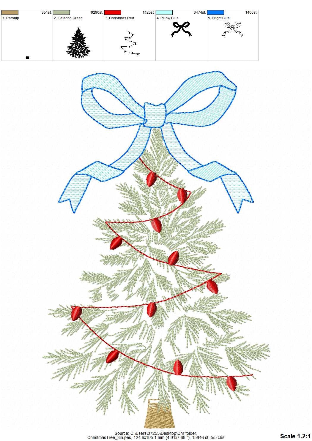 Vintage Baby Bow Christmas Tree