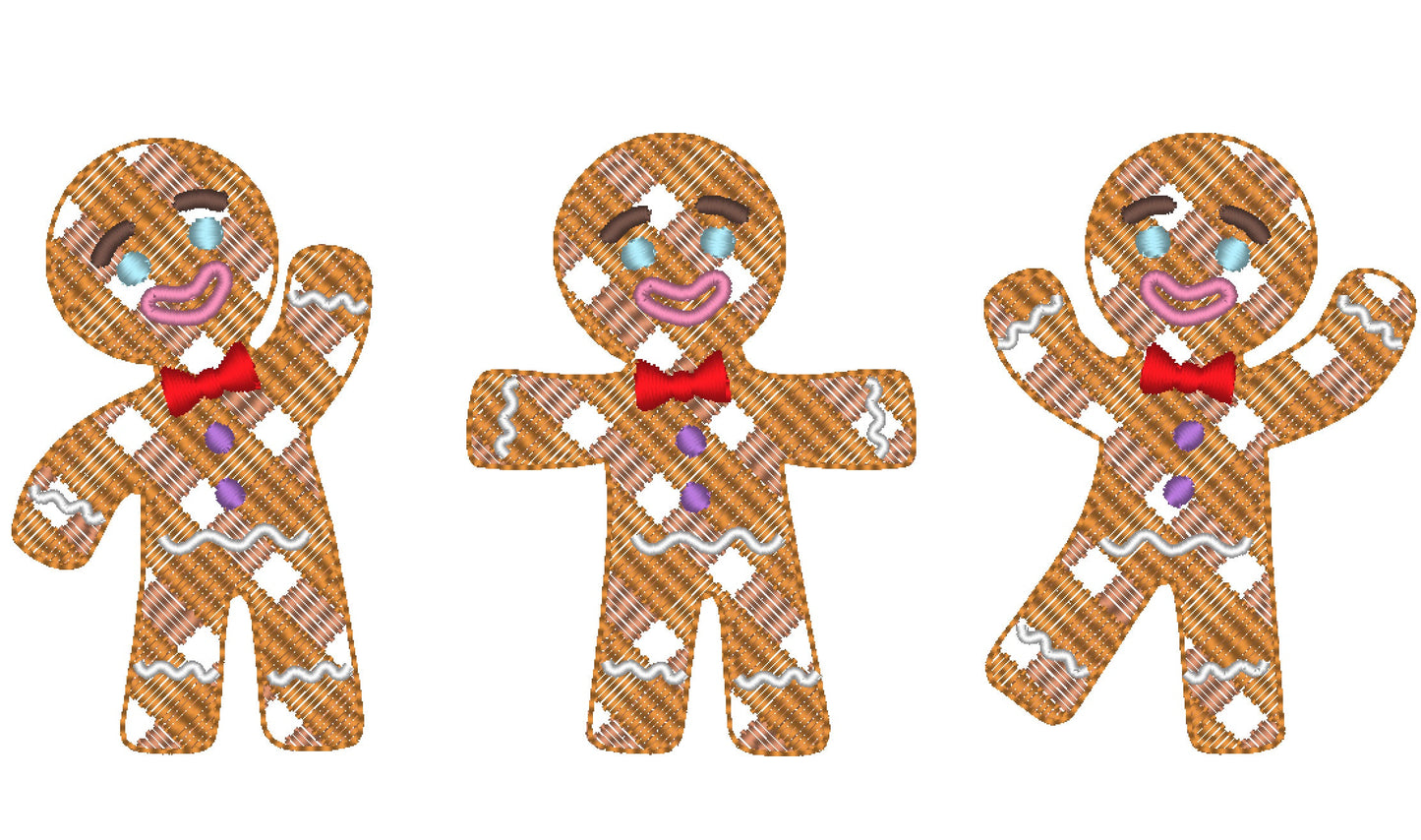 Christmas Gingerbread Men Cookie Trio
