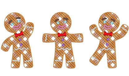 Christmas Gingerbread Men Cookie Trio