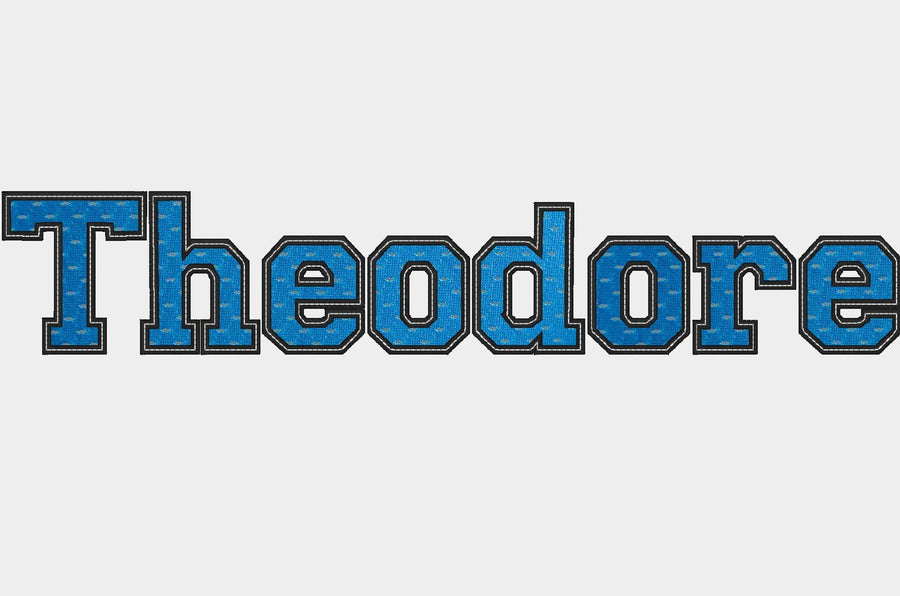 Athletic Collegiate Sport Font Applique