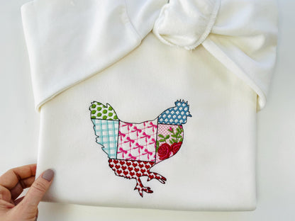 Patchwork Patterned Farm Chicken