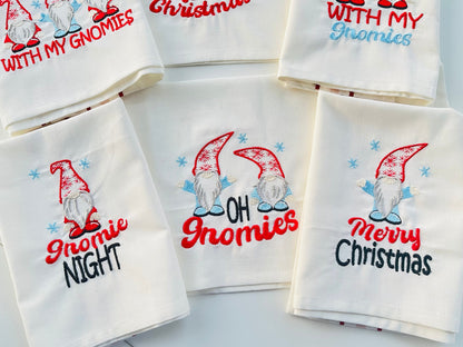 Merry Christmas kitchen Gnomies SET of 6 designs Kitchen towel cute
