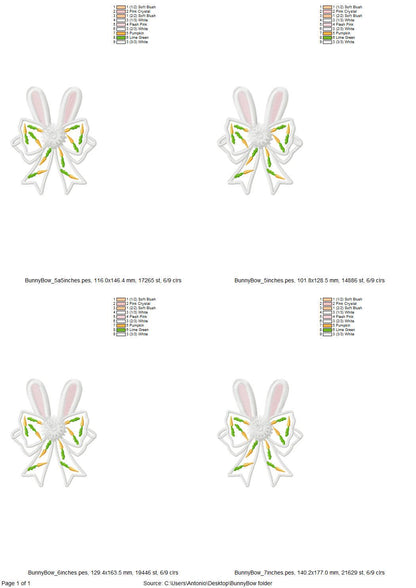 Fringed Easter Bunny and Bow