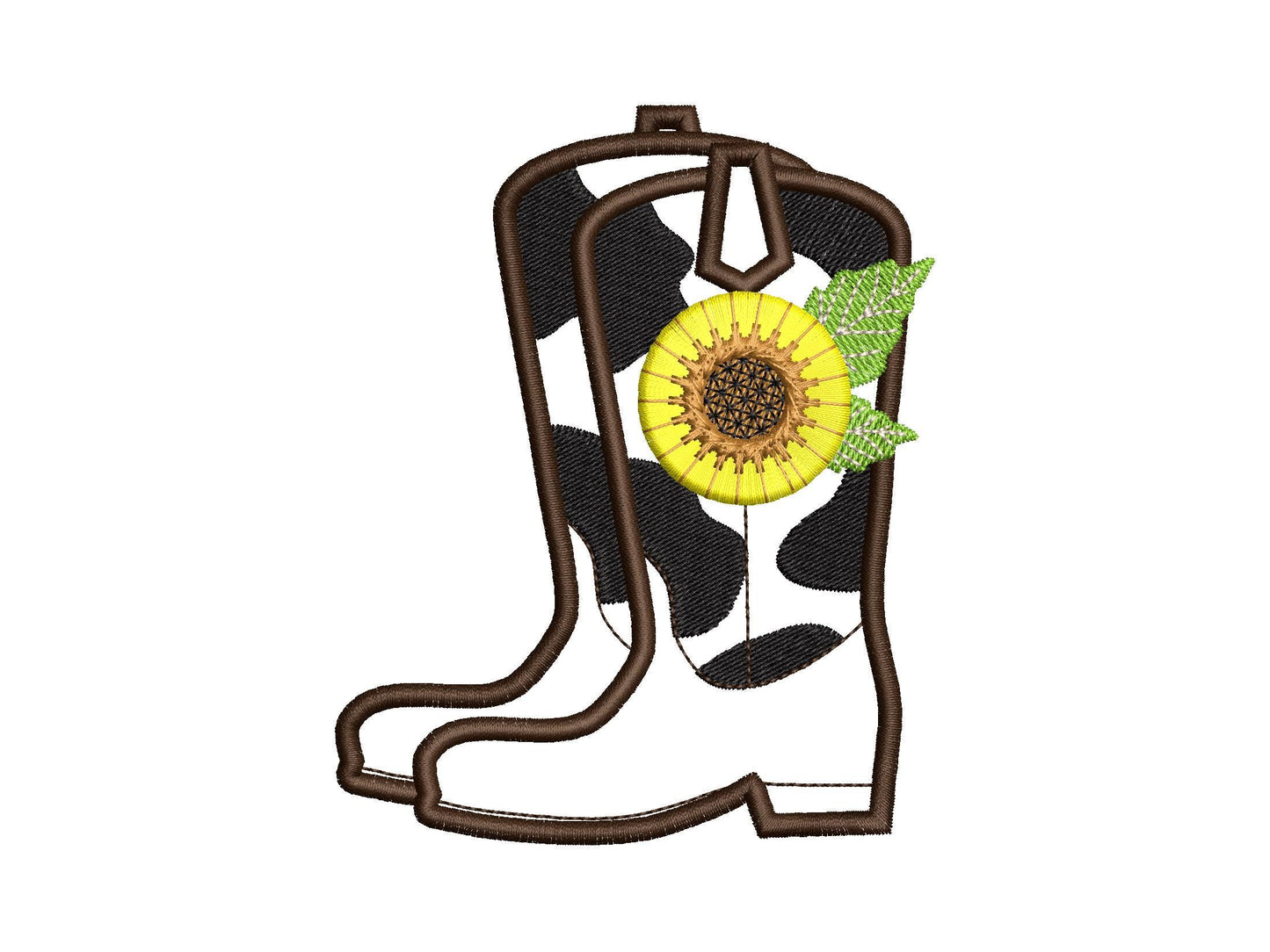 Fringed Sunflower Cowboy Boots and Hat