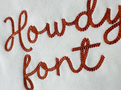 Cowboy Rope Stitch Handwritten Font