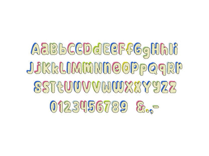 Glitter HTV Bubble Shadow Font