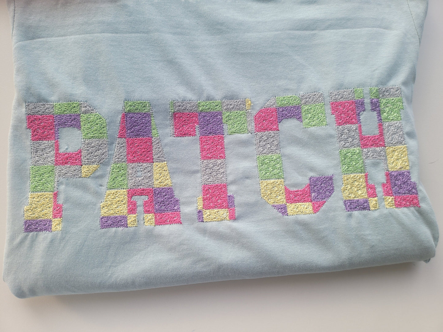 Faux Chenille Patch Block Font