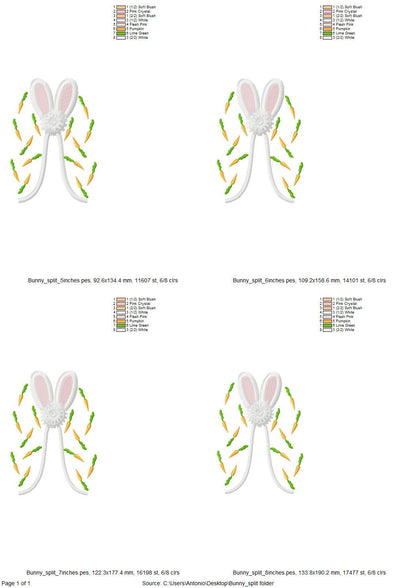 Fringed Easter Bunny and Carrot