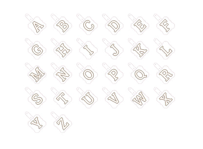 Puffy Puff Foam Square Classic Keychain Monogram ITH