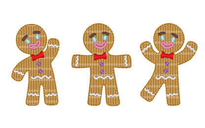 Christmas Gingerbread Man Trio